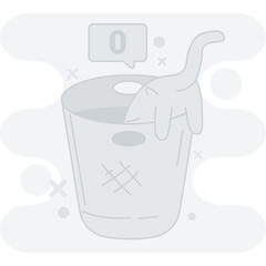 Empty trash illustration, perfect for user interface projects