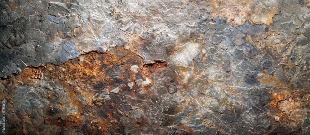 Poster Brown weathered granite background with a textured stone surface ideal for a copy space image