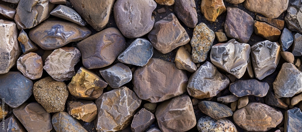 Aufkleber Background with stones or rocks creating a rough texture suitable for copy space image