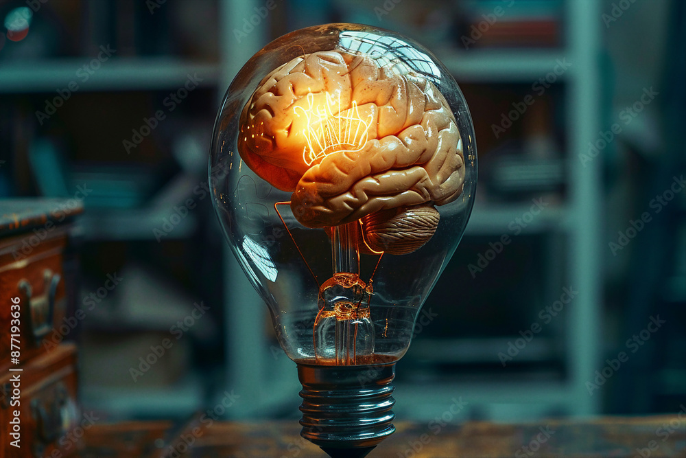 Aufkleber business technology internet and networking concept light bulb innovation generative ai