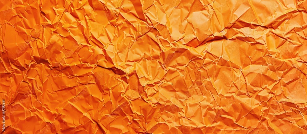 Poster Background with an orange crumpled paper texture providing a grunge look ideal for presentations with copy space image