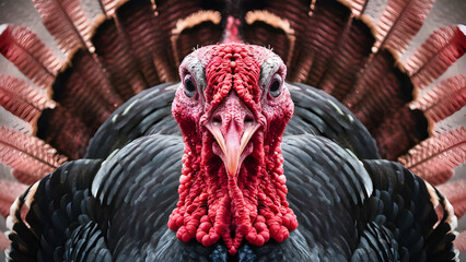 Festive Feast A Close up of a Turkey's Face