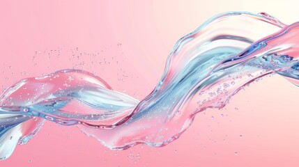 abstract background, splash of sparkling neon paint on pink background