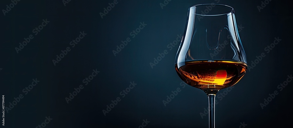 Poster background with a wine glass and alcohol in a copy space image