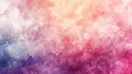 Fototapeta premium Pink, yellow, and blue watercolor background with subtle sparkling details