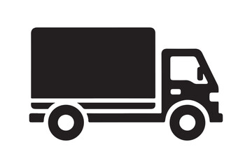 Minimalist Delivery Truck Silhouette Vector