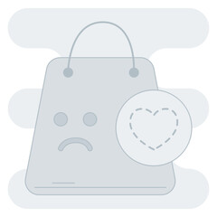 Empty wishlist illustration, perfect for app or website empty states user interface projects