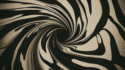 Fototapeta premium Fluid Black and White Abstract Flow