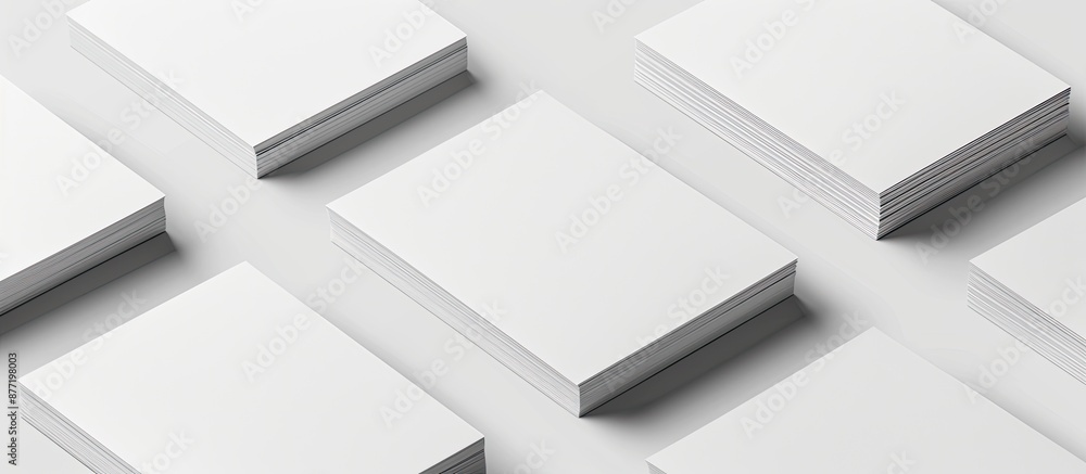 Poster A mockup displaying business cards as a branding identity template with copy space image
