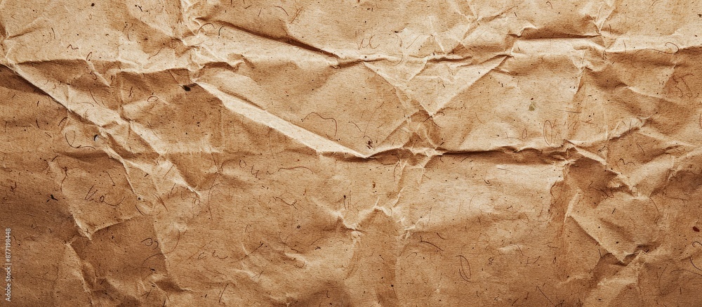 Poster A brown Kraft paper texture with an abstract pattern serves as a versatile background for various purposes such as wallpaper cards or notes featuring ample copy space for text