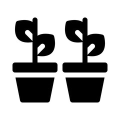 Seedling glyph icon