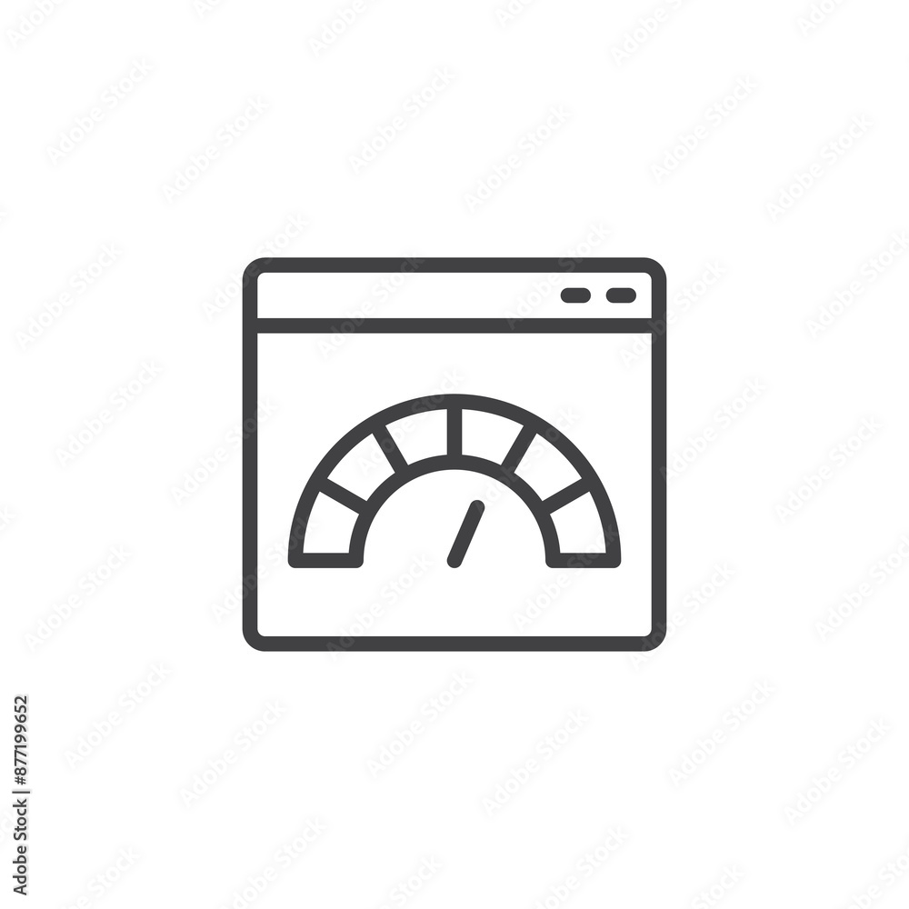 Poster page speed optimization line icon