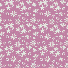 Seamless pattern with cute wildflowers. Floral background for templates, wallpaper, cards.