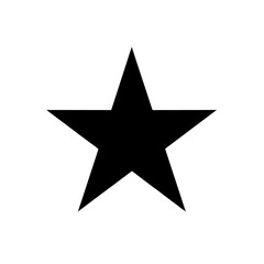 Black star silhouette on a transparent background, perfect for design, decoration, or graphic projects.