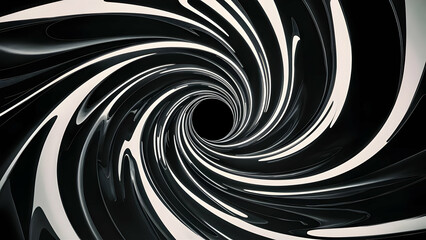 Fototapeta premium Cinematic Black and White Mobius Strip
