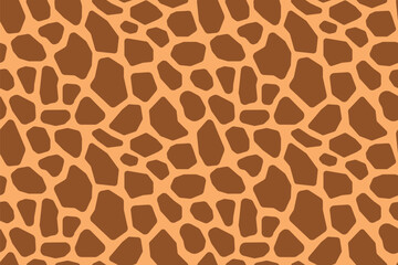 seamless pattern with giraffe skin texture, can be used in fashion design, for wallpaper, upholstery, and decorative interior accents- vector illustration © chrupka