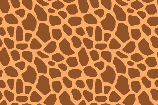 seamless pattern with giraffe skin texture, can be used in fashion design, for wallpaper, upholstery, and decorative interior accents- vector illustration