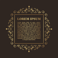 Luxury calligraphy ornament frame line design