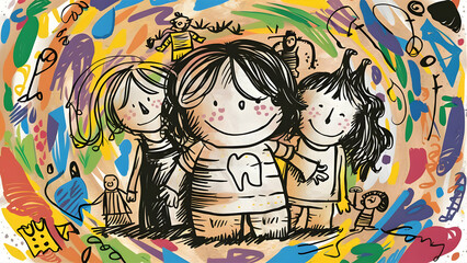 Nostalgic Doodle Haven A Symphony of Innocence
