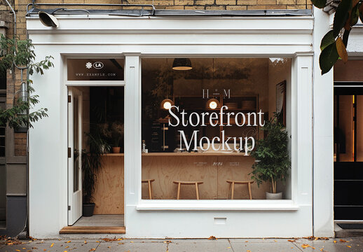 Wooden Storefront Mockup