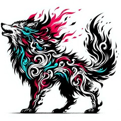 Naklejka premium Fiery Mythical