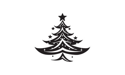 Christmas culture vector black logo