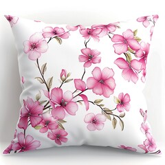 pink pillow on a white background