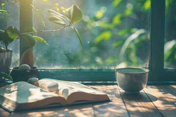 Illustrate the practice of mindfulness through seren