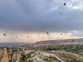 Sunrise Hot Air Balloons Over Cappadocia’s Unique Landscape