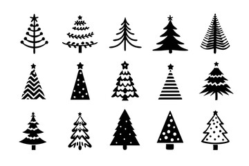Christmas Tree Vector Bundle, Christmas tree icon
