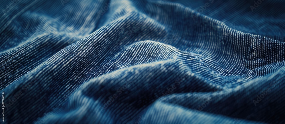 Poster a denim background with a close up view of blue jeans featuring copy space image