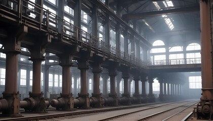 Obraz premium Stahlbalken in Industry