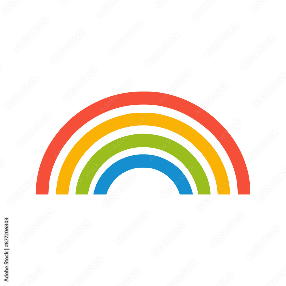 Wall mural 4 color rainbow logo vector illustration template design