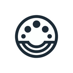 5 circle and line professional logo vector illustration template design