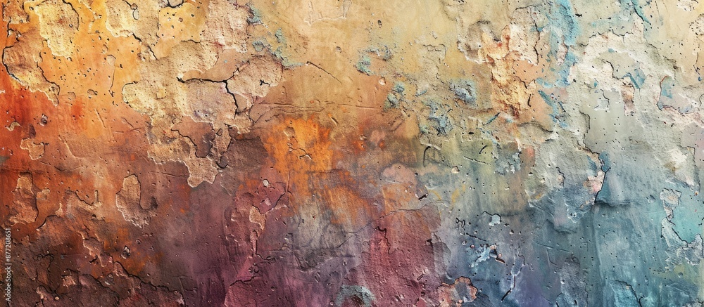 Leinwandbilder a textured multicolored plastered wall creating an abstract backdrop with copy space image available
