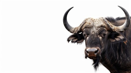 Naklejka premium African buffalo with blank space