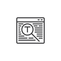 Content Optimization line icon