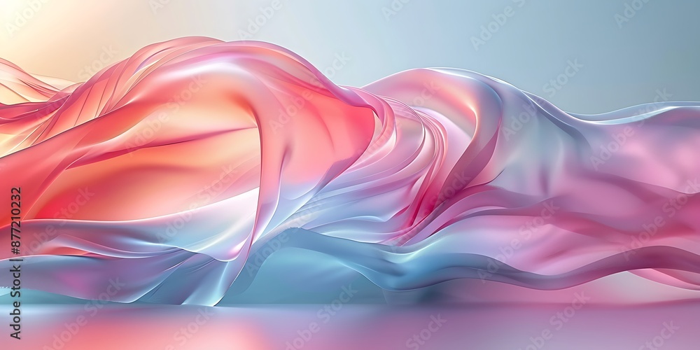 Poster a beautiful abstract background with a gradient and smooth curves that form an elegant shape, giving