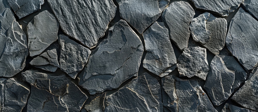 Poster Background with black stone texture suitable for copy space image