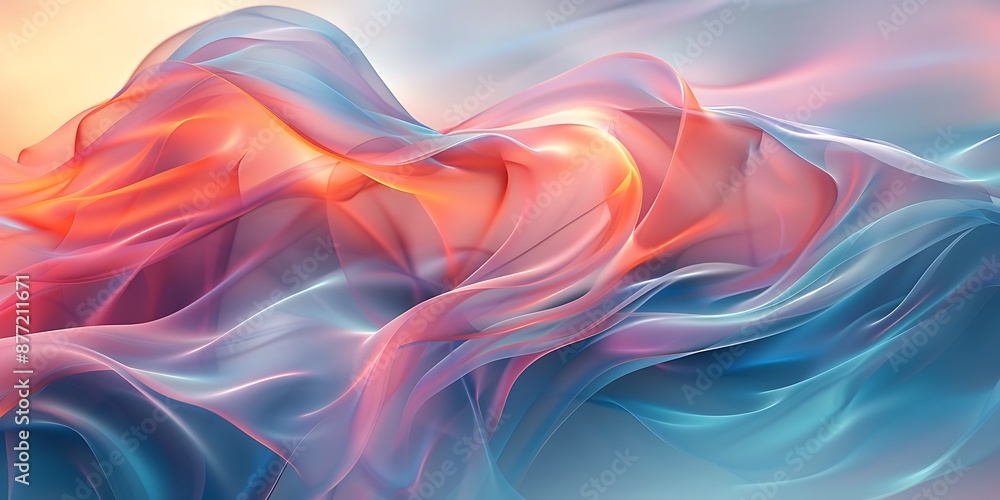 Poster a beautiful abstract background with a gradient and smooth curves that form an elegant shape, giving