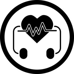 Defribillator Vector Glyph Black Icon