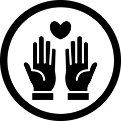 Obraz premium Prayer Vector Glyph Black Icon