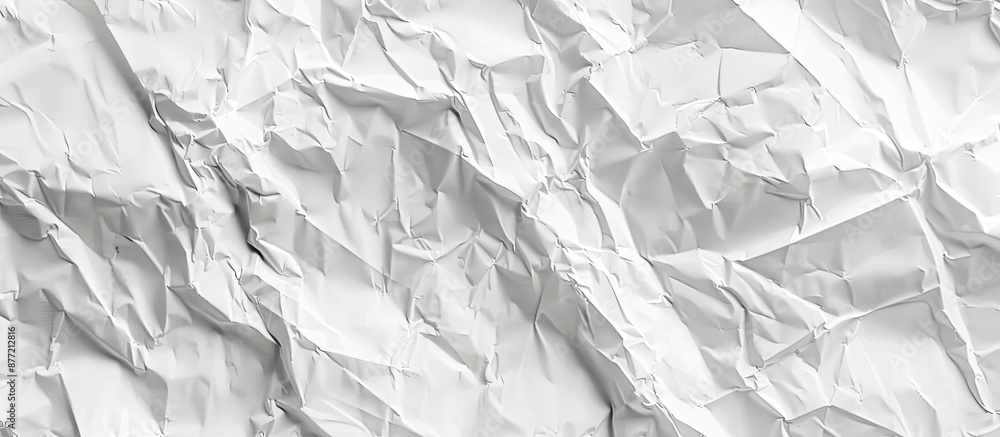 Poster Background with a white creased and crumpled paper texture for a grungy look perfect for displaying text or graphics with copy space image