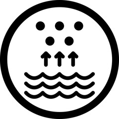 Evaporation Vector Glyph Black Icon