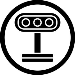 Handheld d Scanner Glyph Black Icon