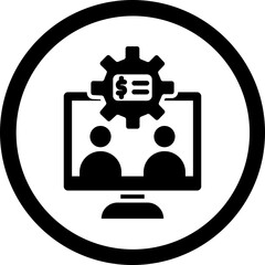 Consulting Glyph Black Icon