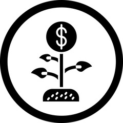 Fototapeta premium Grow Glyph Black Icon