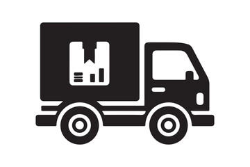 Clean Vector Illustration of Delivery Truck Silhouette