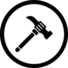 Hammer Glyph Black Icon