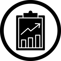 Data Analytics Glyph Black Icon